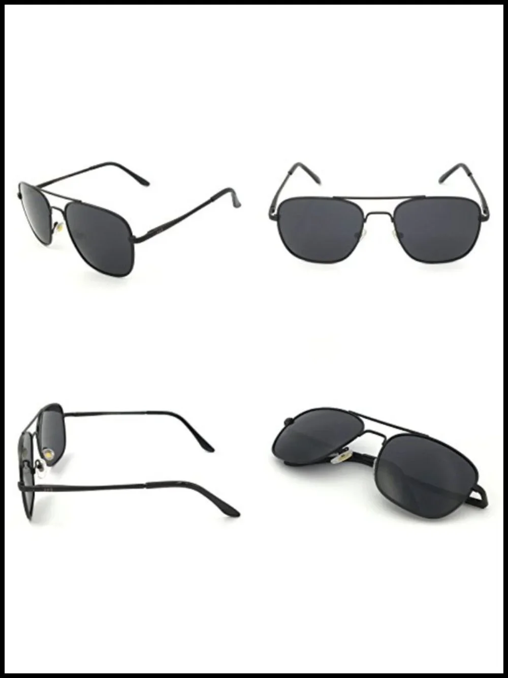Polarized Square Aviator Sunglasses with UV400 Protection